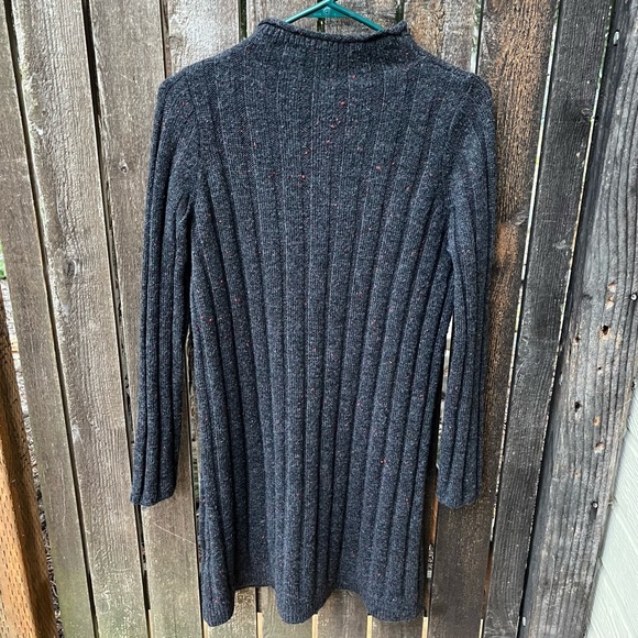 Madewell Donegal Rolled Mockneck Sweater Dress In Gray With Color Fleck Sz M - Picture 11 of 16